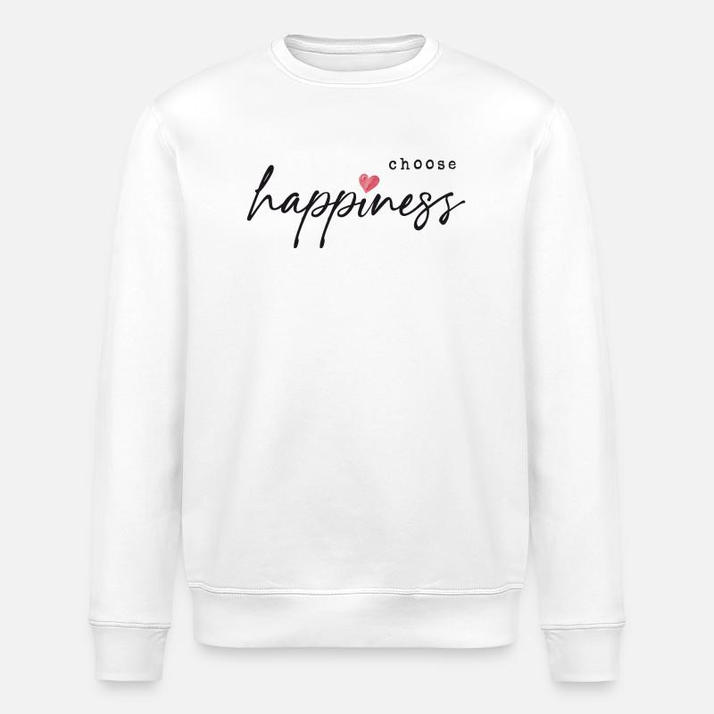 Choose Happiness - Stanley/Stella Unisex Bio-Sweatshirt ROLLER - Weiß