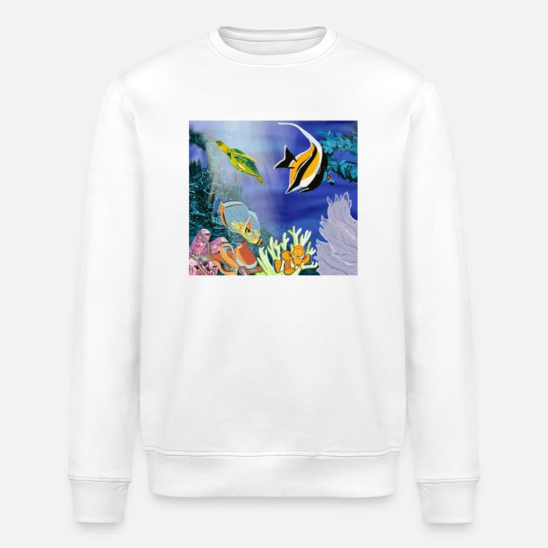 Sous l’eau Image 01 - Sweat bio ROLLER Stanley/Stella Unisexe - blanc