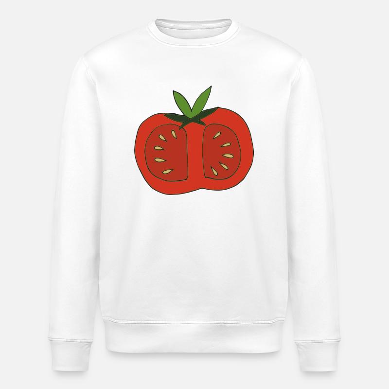tomate halbiert - Stanley/Stella Unisex Bio-Sweatshirt ROLLER - Weiß