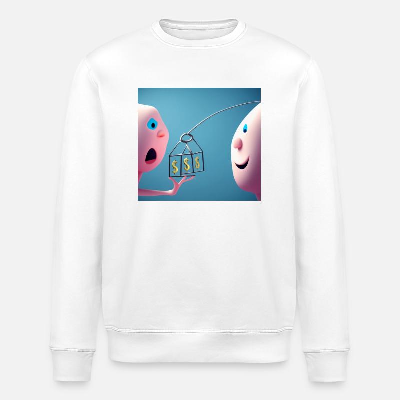Autistic Art - Beziehung - Stanley/Stella Unisex Bio-Sweatshirt ROLLER - Weiß