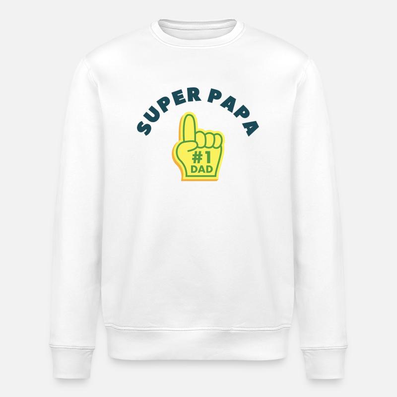 Super Dad - Stanley/Stella ROLLER Unisex Organic Sweatshirt - white