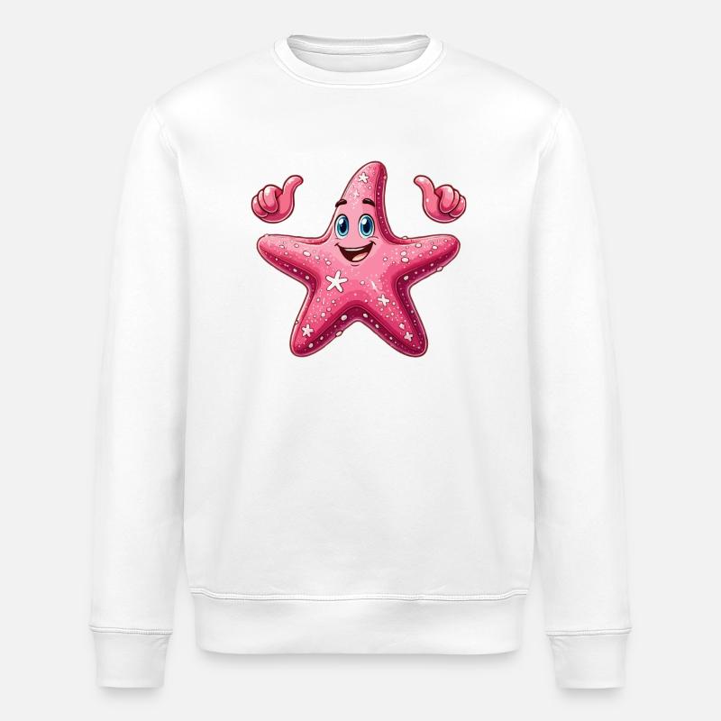 Étoile de mer - Sweat bio ROLLER Stanley/Stella Unisexe - blanc