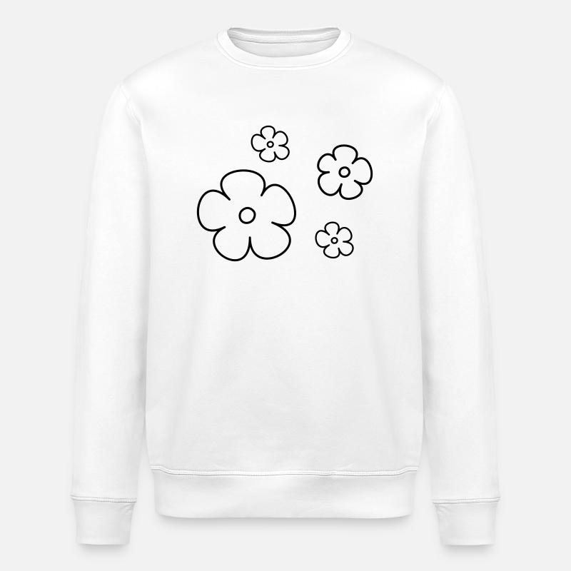 Fleur - Sweat bio ROLLER Stanley/Stella Unisexe - blanc