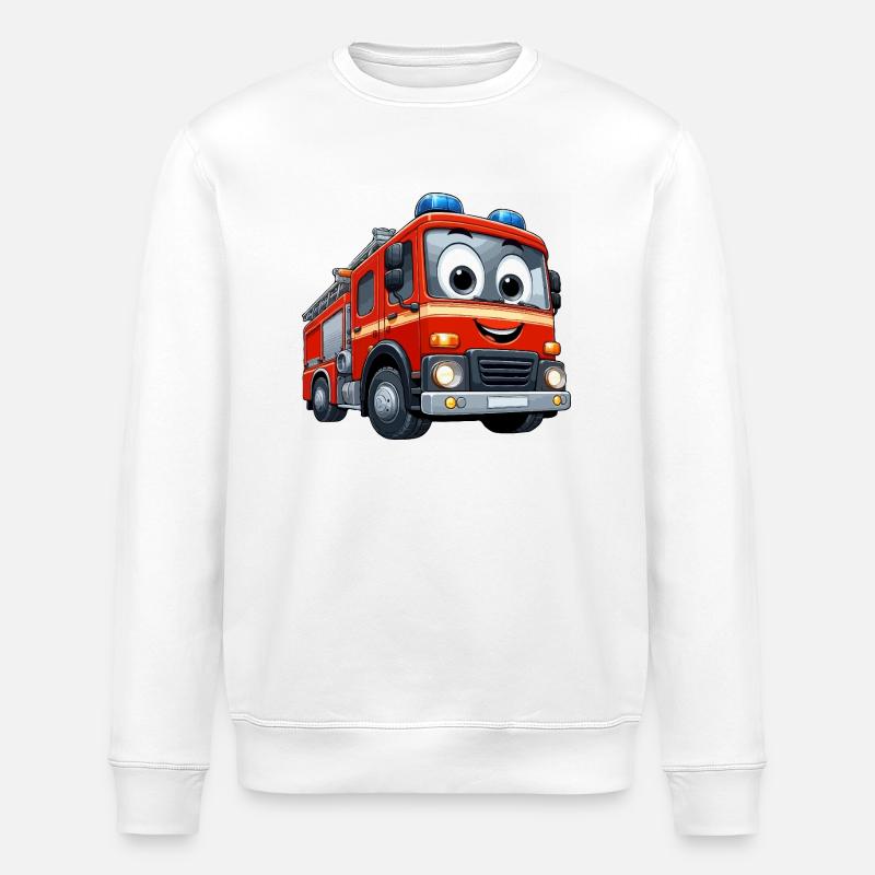 Fire engine junior - Stanley/Stella ROLLER Unisex Organic Sweatshirt - white