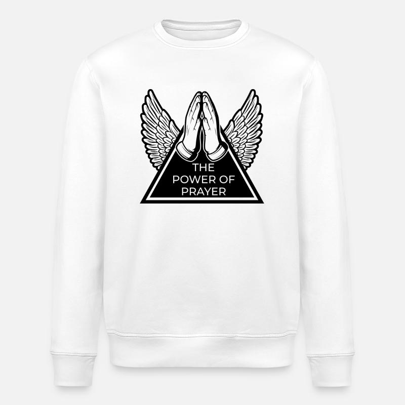 Die Kraft des Gebets - Stanley/Stella Unisex Bio-Sweatshirt ROLLER - Weiß