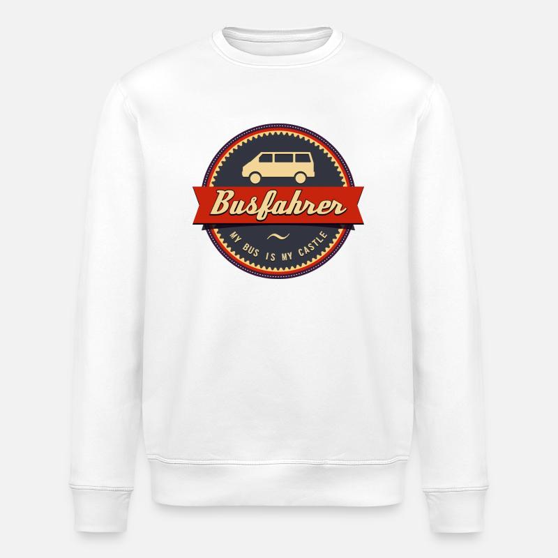 Busfahrer Retro - Stanley/Stella Unisex Bio-Sweatshirt ROLLER - Weiß