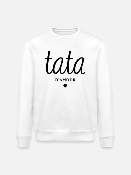 TATA D'AMOUR - Sweat bio ROLLER Stanley/Stella Unisexe - blanc