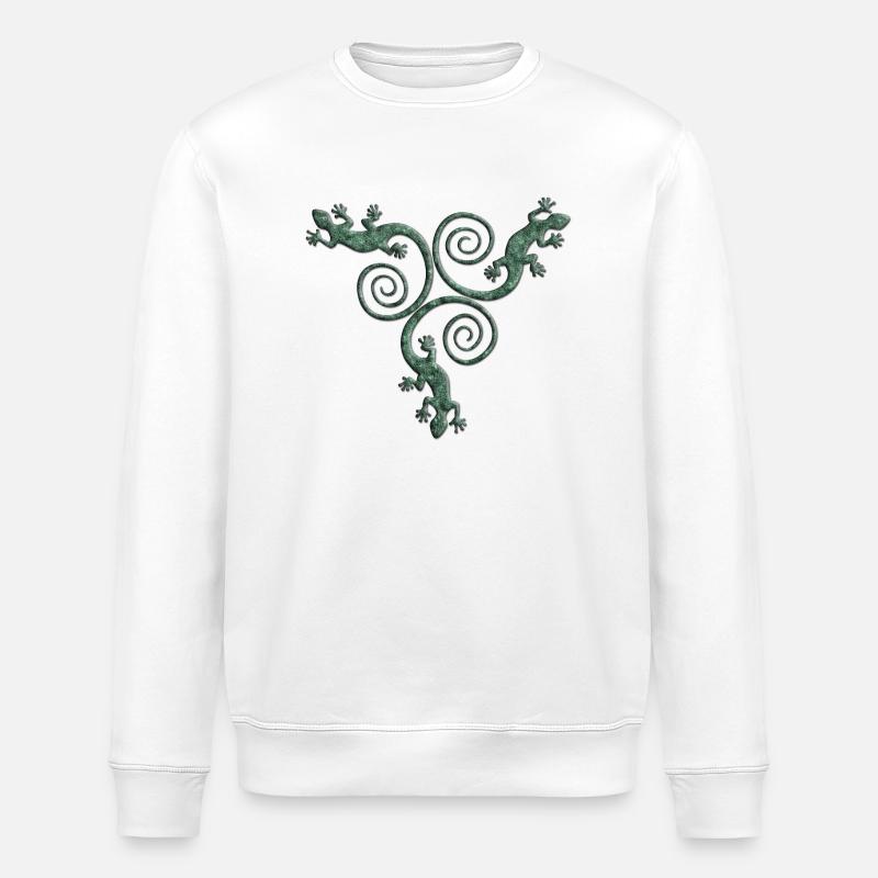 GECKO triple 3 - Stanley/Stella ROLLER Unisex Organic Sweatshirt - white