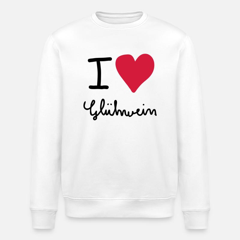 i love glühwein - Stanley/Stella ROLLER Unisex Organic Sweatshirt - white