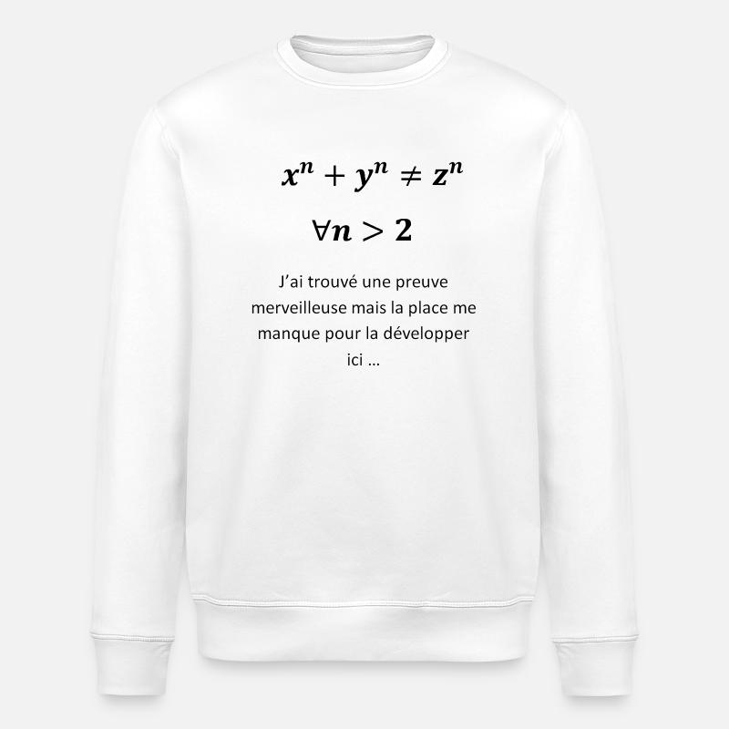 fermat - Sweat bio ROLLER Stanley/Stella Unisexe - blanc