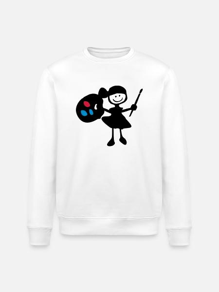 painter_girl - Stanley/Stella ROLLER Unisex Organic Sweatshirt - white