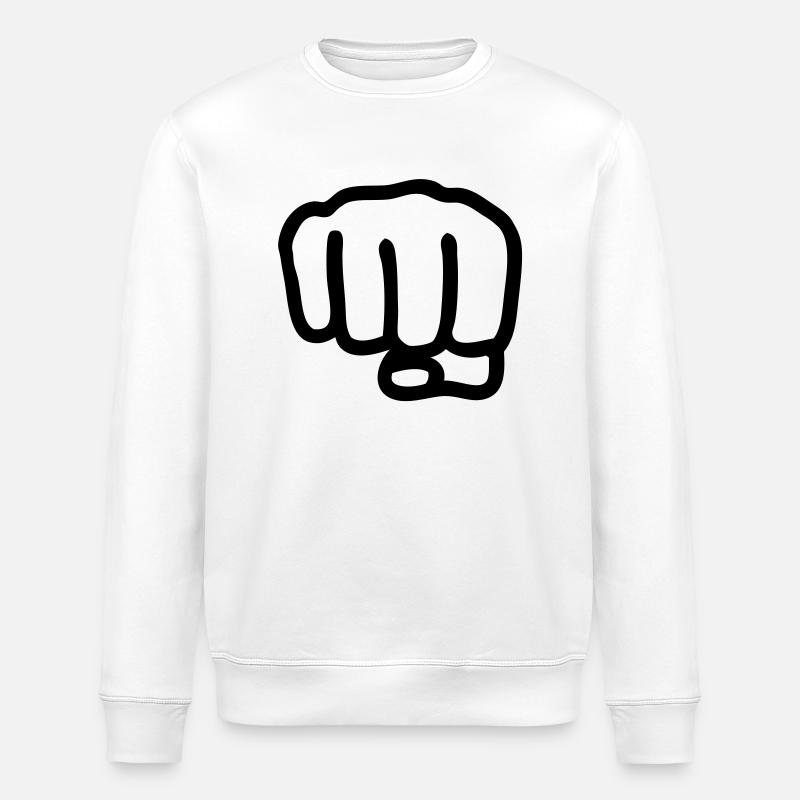 fist - Stanley/Stella ROLLER Unisex Organic Sweatshirt - white