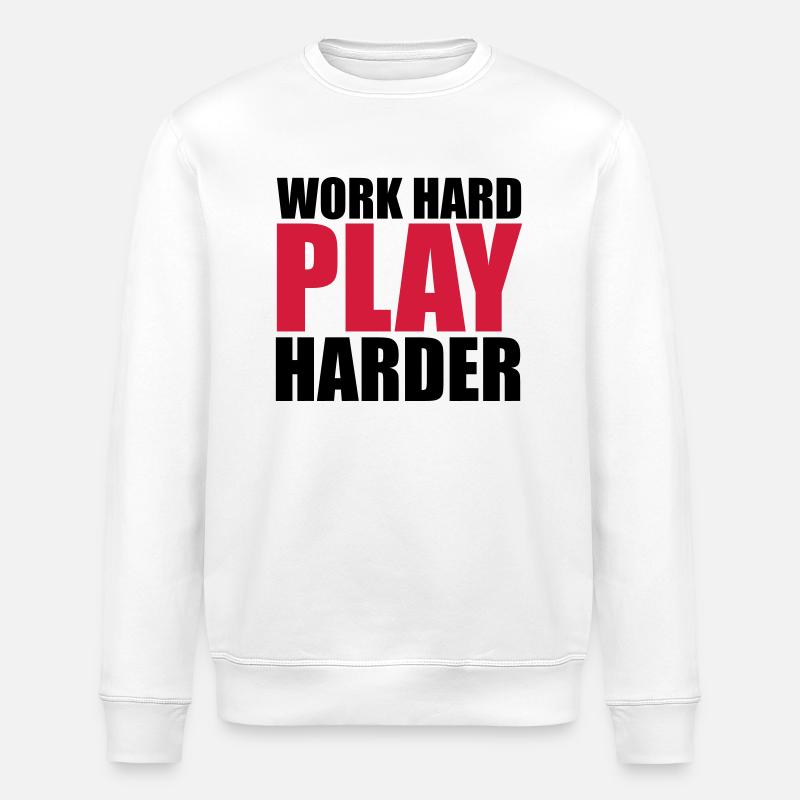 Work Hard - Stanley/Stella Unisex Bio-Sweatshirt ROLLER - Weiß