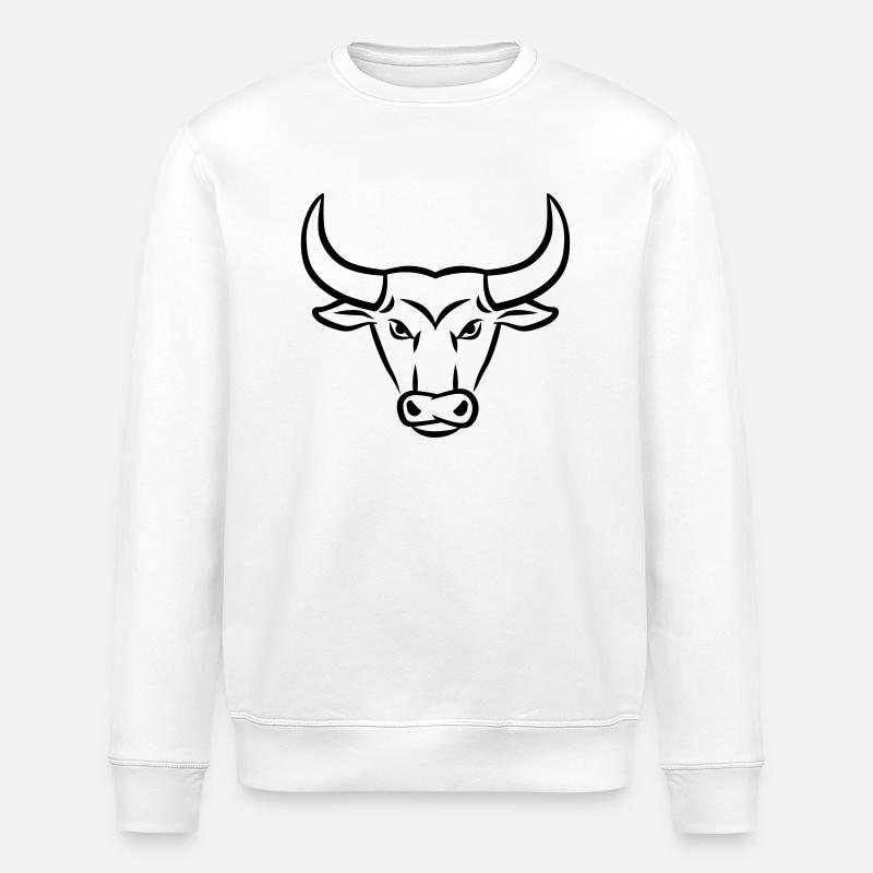 Taureau - Sweat bio ROLLER Stanley/Stella Unisexe - blanc