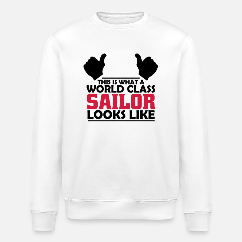 world class sailor - Stanley/Stella ROLLER Unisex Organic Sweatshirt - white