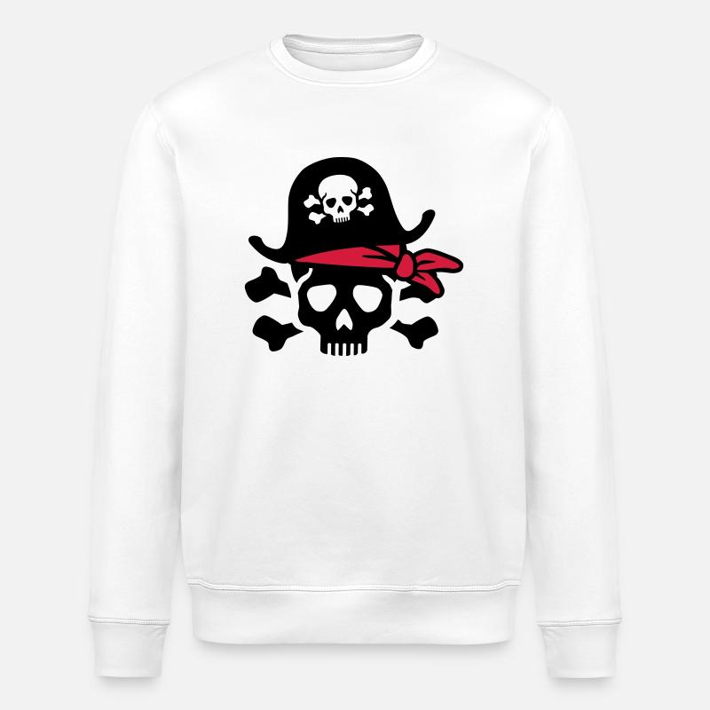 Pirate - Stanley/Stella ROLLER Unisex Organic Sweatshirt - white