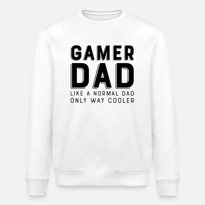 Gamer Dad - Stanley/Stella Unisex Bio-Sweatshirt ROLLER - Weiß
