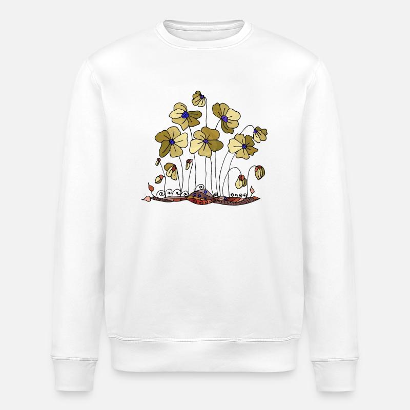 Blumen - Stanley/Stella Unisex Bio-Sweatshirt ROLLER - Weiß