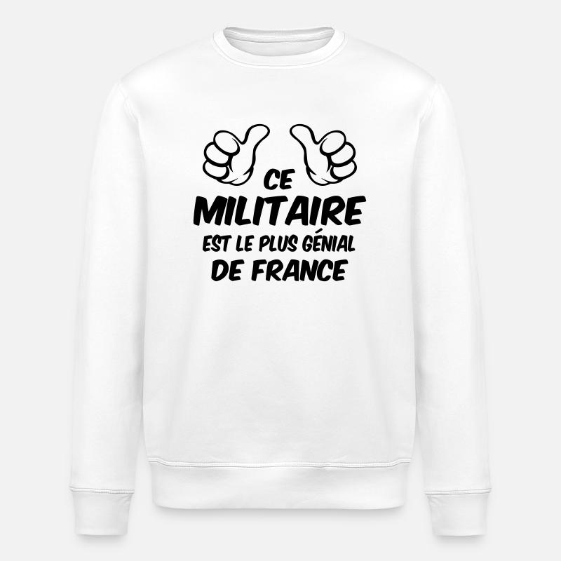 BESTES MILITÄR - Stanley/Stella Unisex Bio-Sweatshirt ROLLER - Weiß