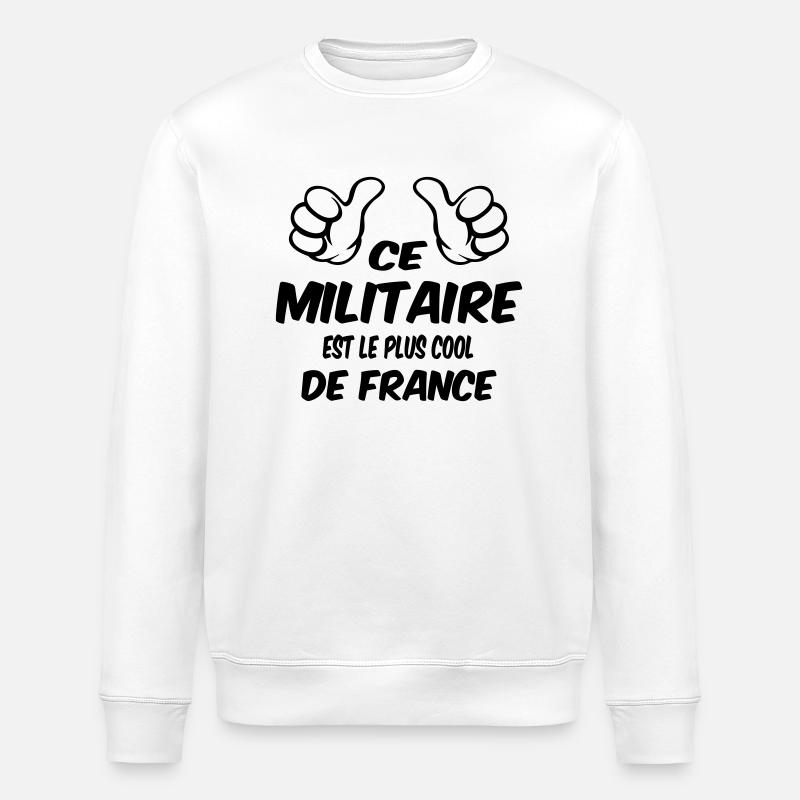 MEILLEUR MILITAIRE - Sweat bio ROLLER Stanley/Stella Unisexe - blanc