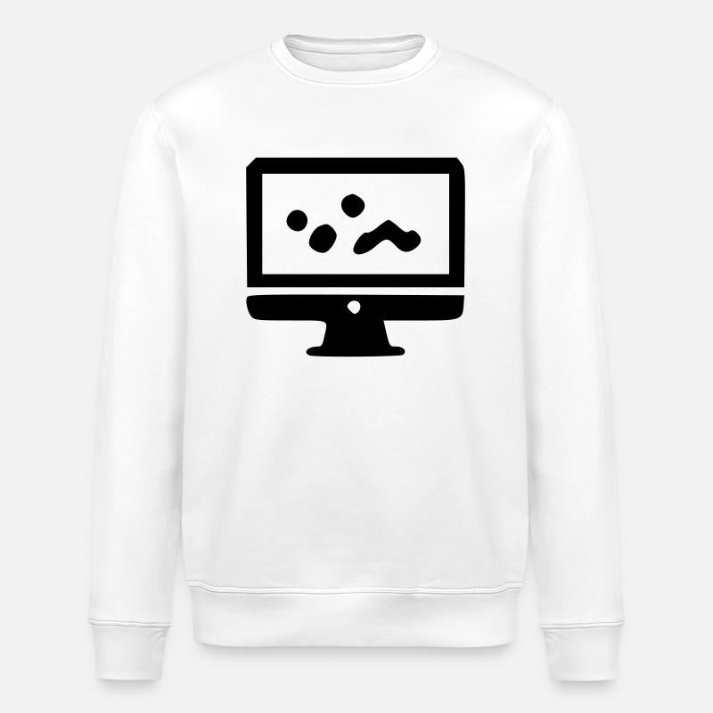 Monitor Screen - Stanley/Stella ROLLER Unisex Organic Sweatshirt - white