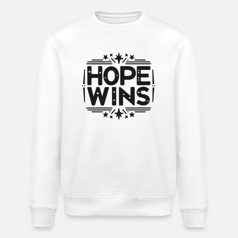 Die Hoffnung gewinnt - Stanley/Stella Unisex Bio-Sweatshirt ROLLER - Weiß