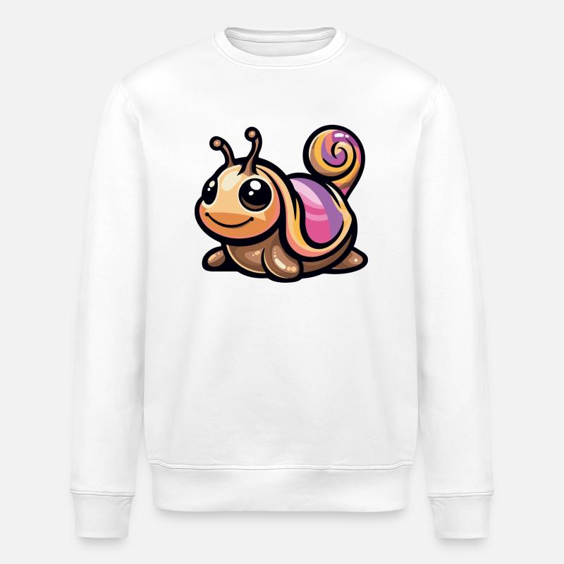 schnecke comic - Stanley/Stella Unisex Bio-Sweatshirt ROLLER - Weiß