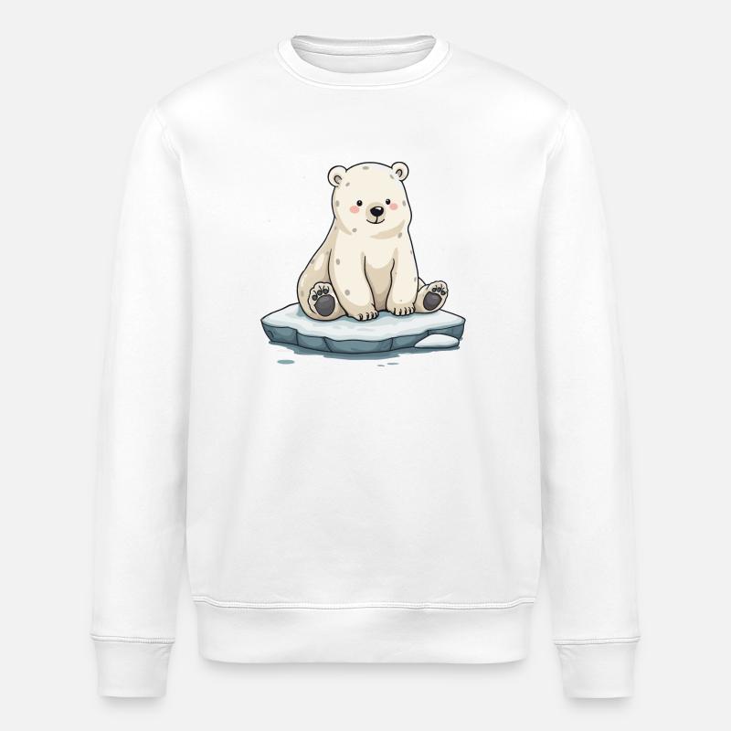 POLE BEAR - Stanley/Stella ROLLER Unisex Organic Sweatshirt - white