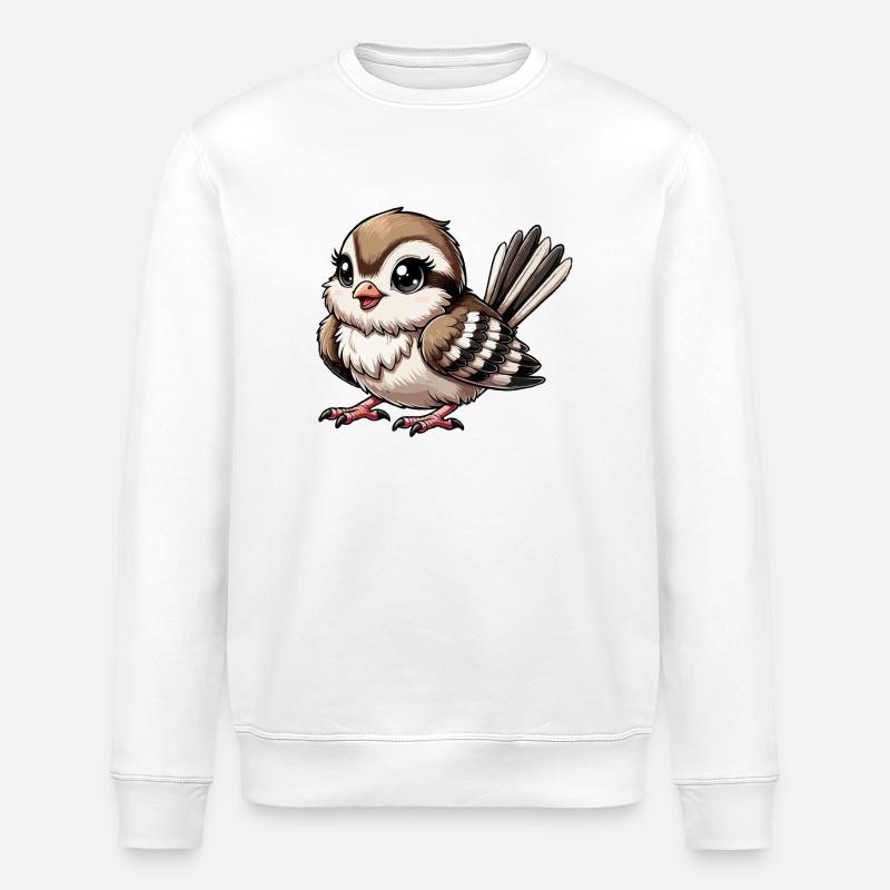 Moineau - Sweat bio ROLLER Stanley/Stella Unisexe - blanc