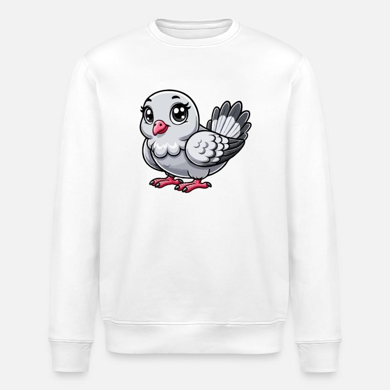 Taube für Mädchen - Stanley/Stella Unisex Bio-Sweatshirt ROLLER - Weiß