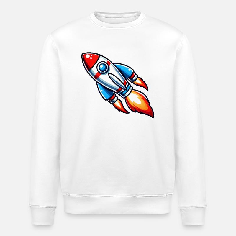 rocket - Stanley/Stella ROLLER Unisex Organic Sweatshirt - white