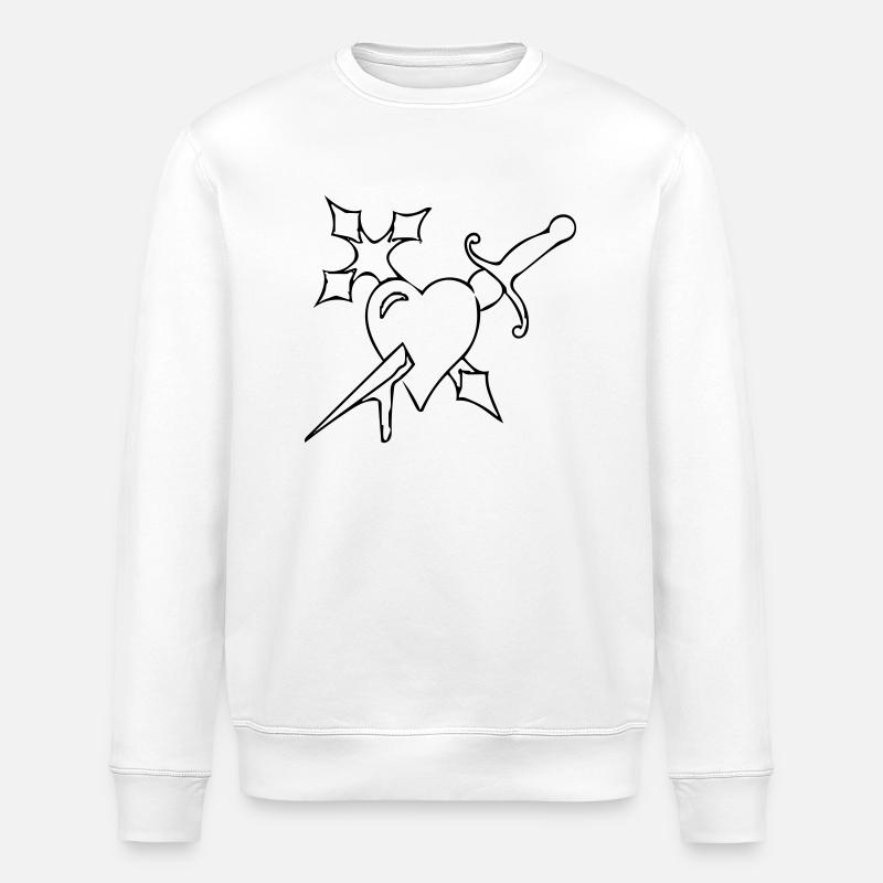 heart attack - Stanley/Stella ROLLER Unisex Organic Sweatshirt - white