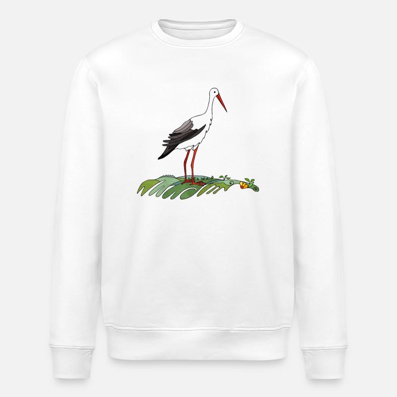 Birds - Stanley/Stella ROLLER Unisex Organic Sweatshirt - white