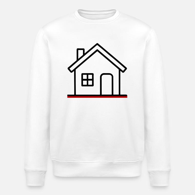 Haus Symbol - Stanley/Stella Unisex Bio-Sweatshirt ROLLER - Weiß