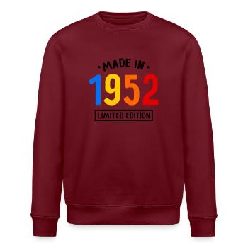 Made in 1952 - Limited Edition - Geburtsjahr - Stanley/Stella Unisex Bio-Sweatshirt ROLLER - Weiß - Vorne - Nik (191cm)