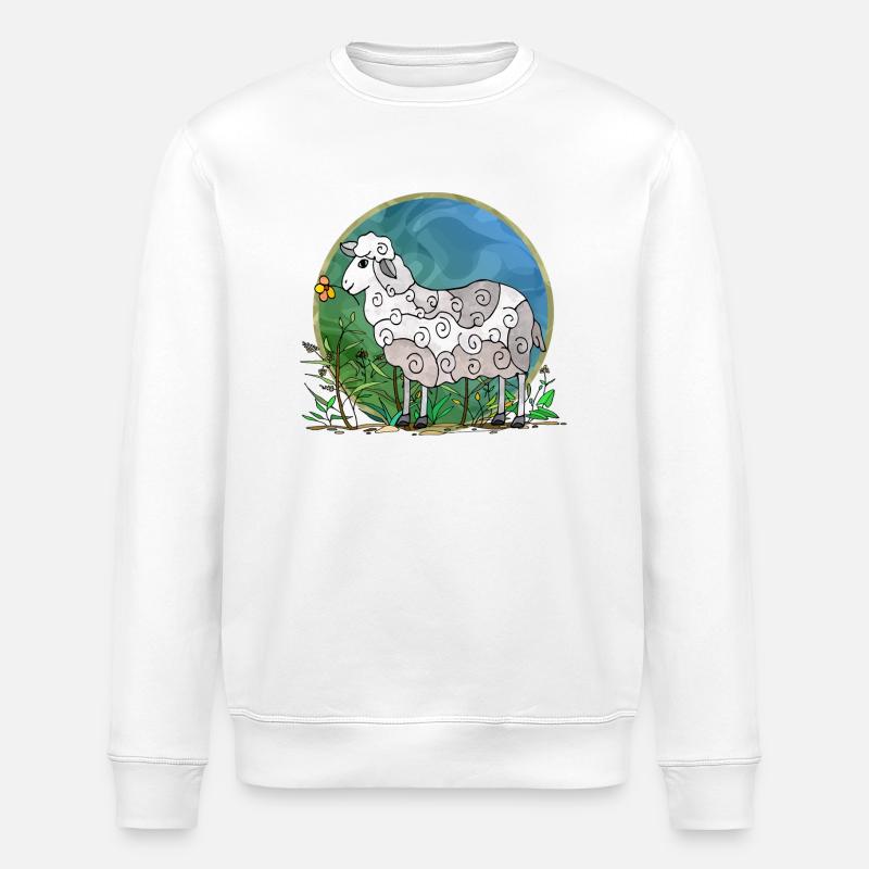 Sheep - Stanley/Stella ROLLER Unisex Organic Sweatshirt - white