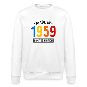 Fabriqué en 1959 - Edition limitée - Année de naissance - Sweat bio ROLLER Stanley/Stella Unisexe - blanc - Devant - Nik (191cm)