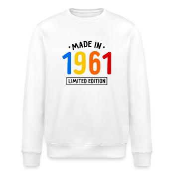 Fabriqué en 1961 - Edition limitée - Année de naissance - Sweat bio ROLLER Stanley/Stella Unisexe - blanc - Devant - Nik (191cm)