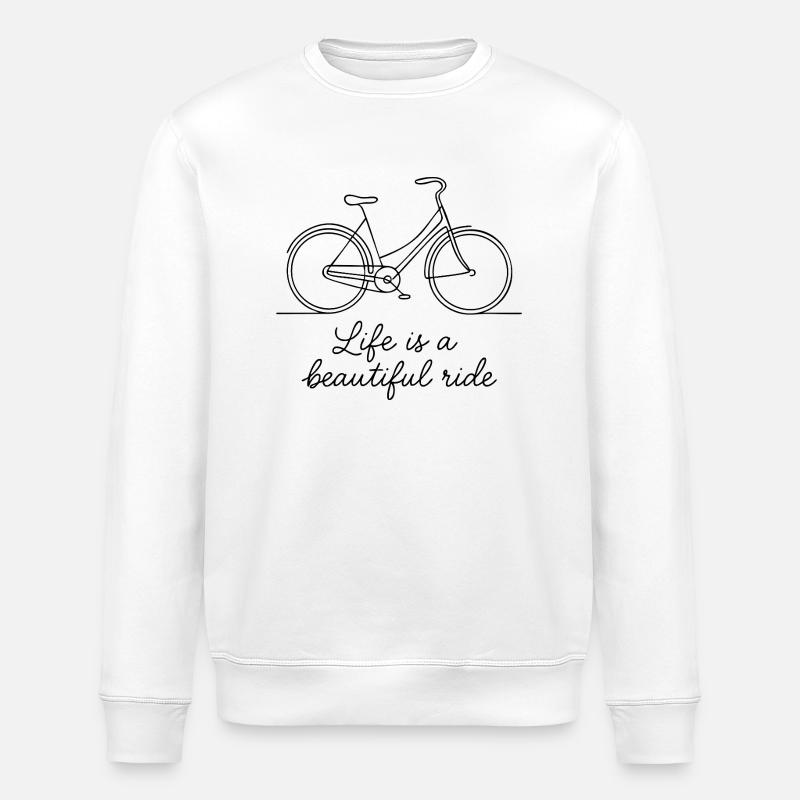 Vélo Lineart - Sweat bio ROLLER Stanley/Stella Unisexe - blanc