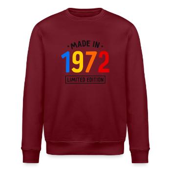 Fabriqué en 1972 - Edition limitée - Année de naissance - Sweat bio ROLLER Stanley/Stella Unisexe - blanc - Devant - Nik (191cm)