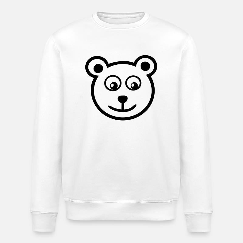 Bear - Stanley/Stella ROLLER Unisex Organic Sweatshirt - white