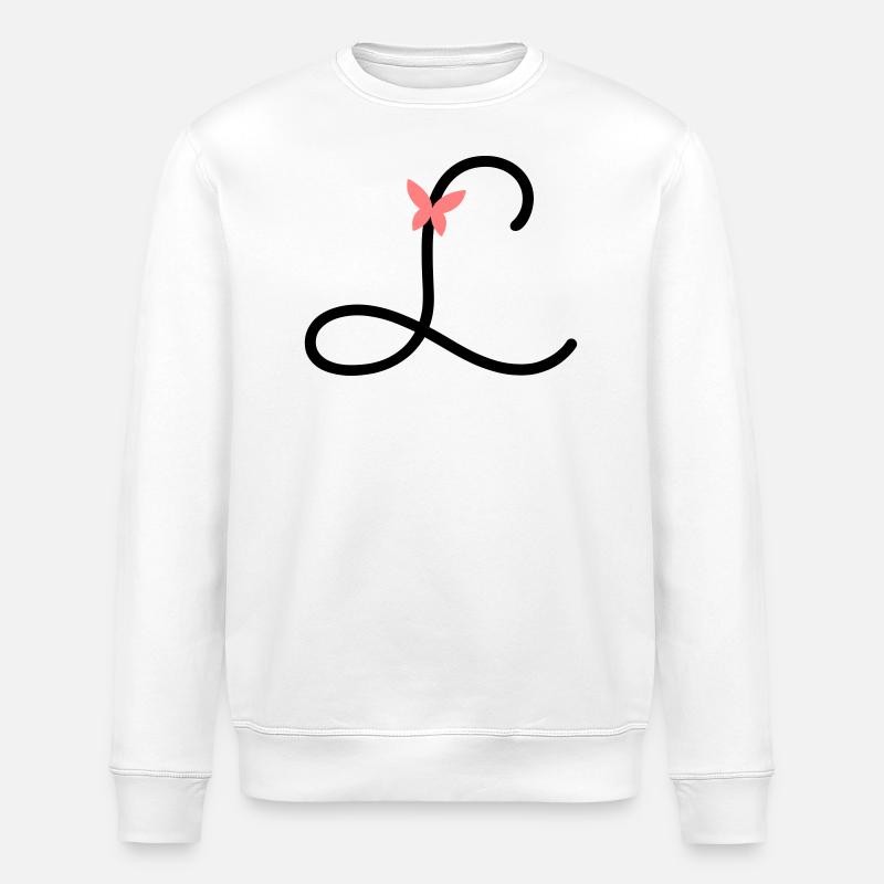 Lettre L Papillon Lettre - Sweat bio ROLLER Stanley/Stella Unisexe - blanc