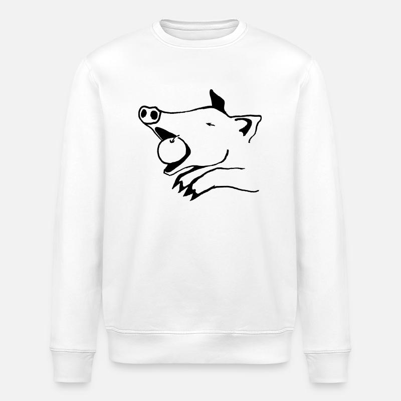 Spanferkel - Stanley/Stella Unisex Bio-Sweatshirt ROLLER - Weiß