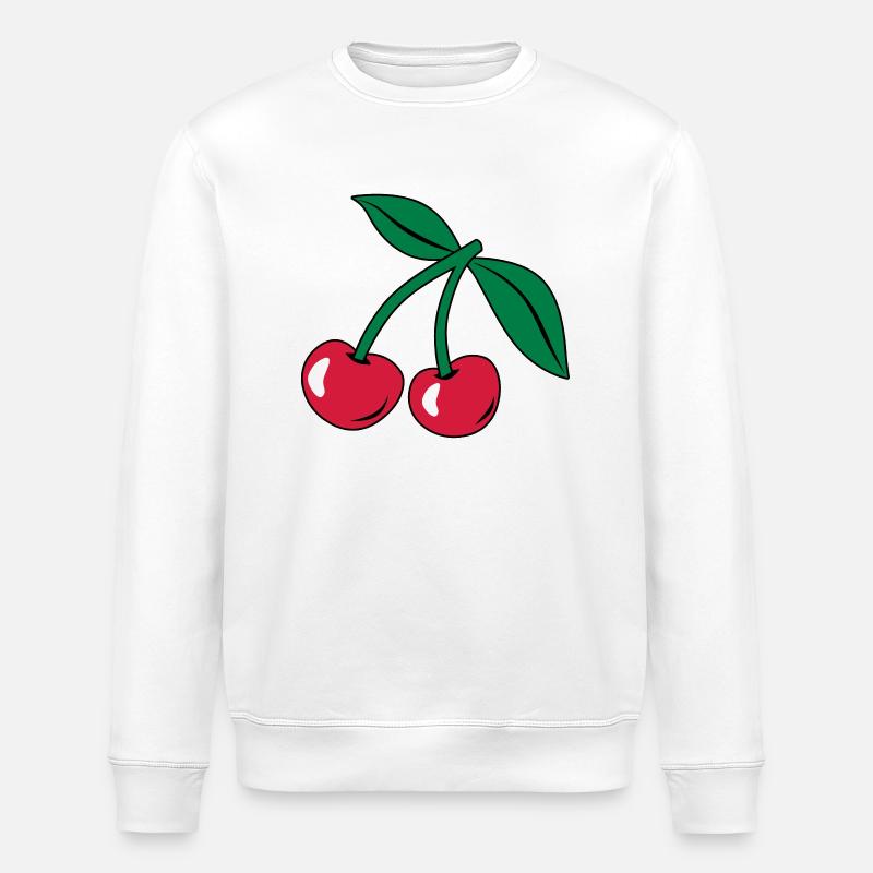 Kirsche - Stanley/Stella Unisex Bio-Sweatshirt ROLLER - Weiß