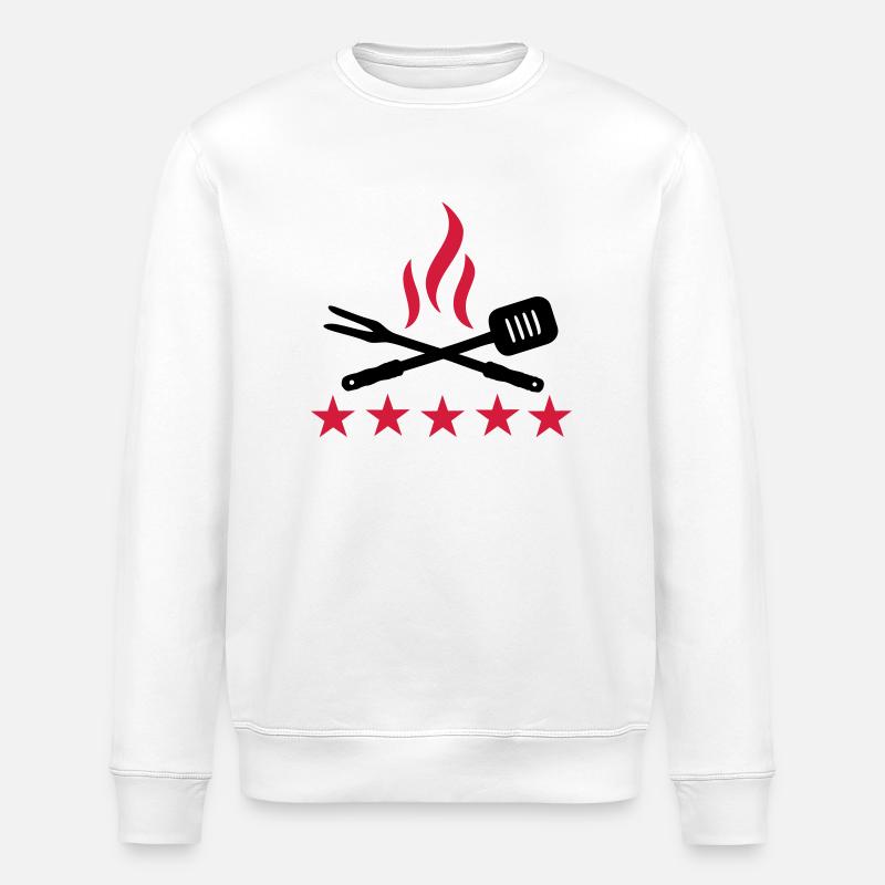BBQ - Stanley/Stella ROLLER Unisex Organic Sweatshirt - white