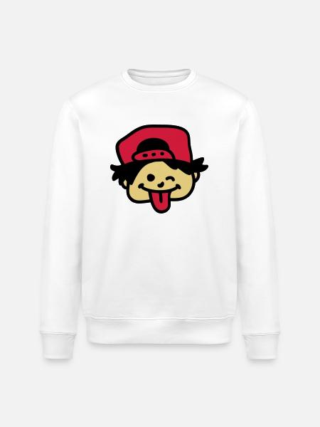 Naughty Boy 3 - Stanley/Stella ROLLER Unisex Organic Sweatshirt - white