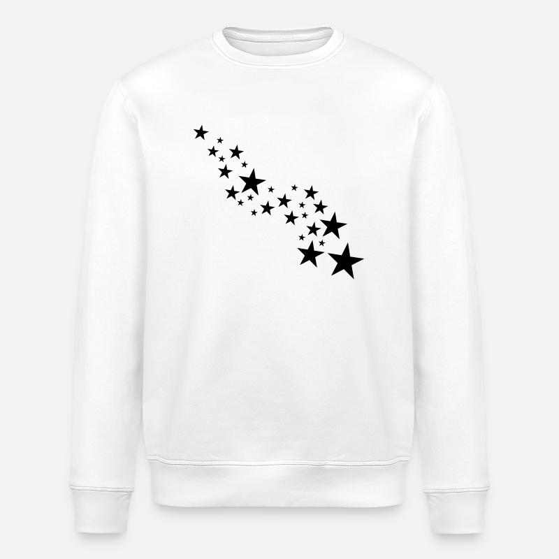 falling stars - Stanley/Stella ROLLER Unisex Organic Sweatshirt - white