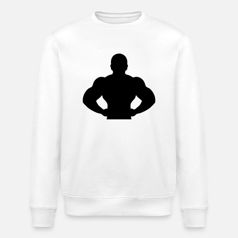Muscle Man - Stanley/Stella Unisex Bio-Sweatshirt ROLLER - Weiß