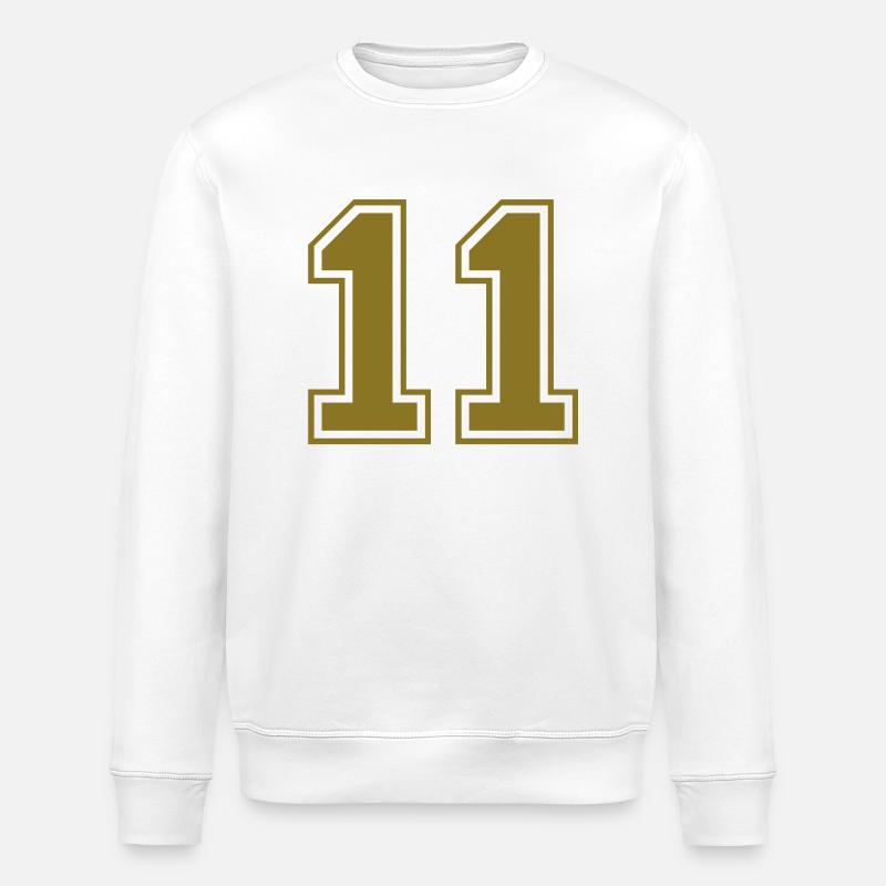 nummer - 11 - Stanley/Stella Unisex Bio-Sweatshirt ROLLER - Weiß