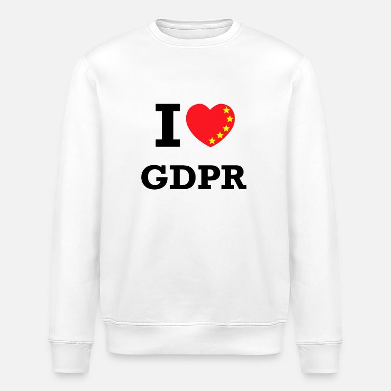 Ich liebe die GDPR - Stanley/Stella Unisex Bio-Sweatshirt ROLLER - Weiß